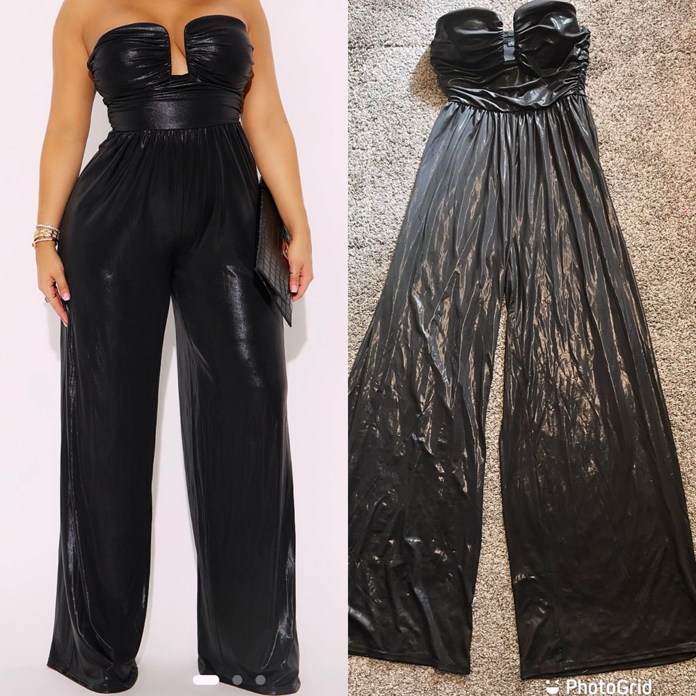 Fashion Nova Black Strapless Jumpsuit - NWT